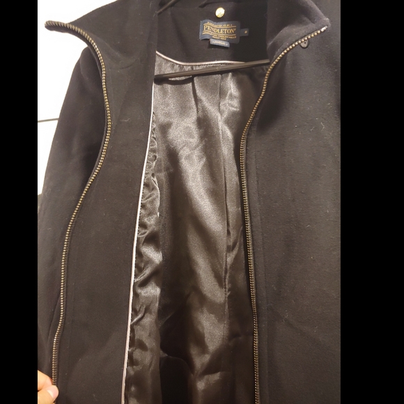 NWOT Pendleton Black Superfine Merino coat - Picture 5 of 5